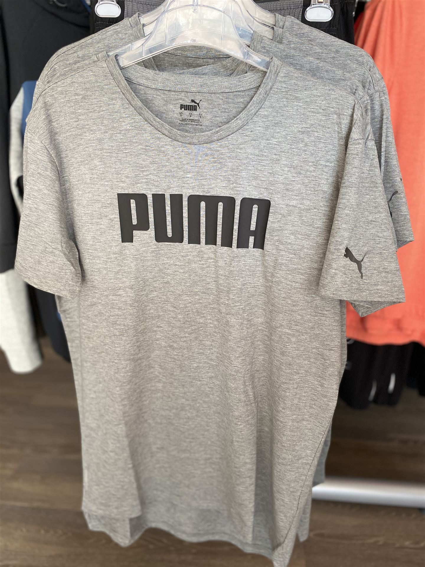 Puma Logo Shirt grau Schriftzug